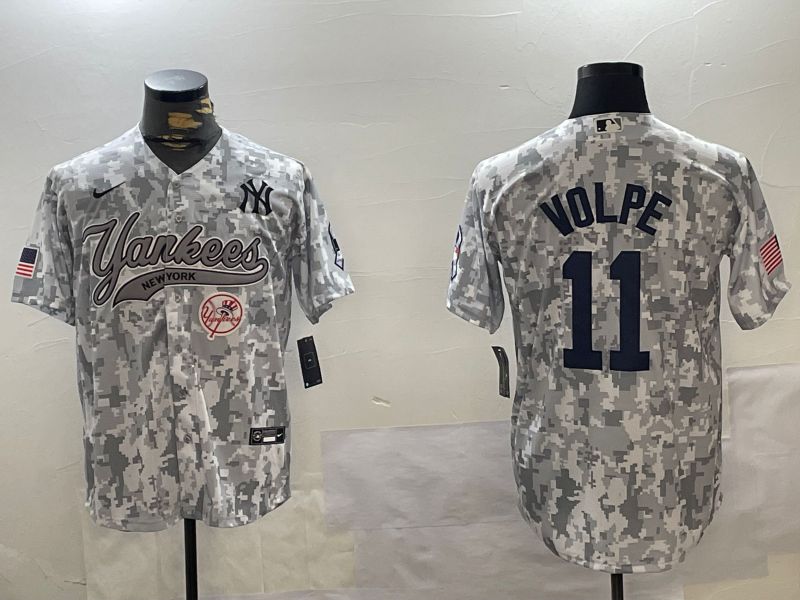 Men New York Yankees #11 Volpe Camo Joint Name 2024 Nike MLB Jersey style 5->youth nfl jersey->Youth Jersey